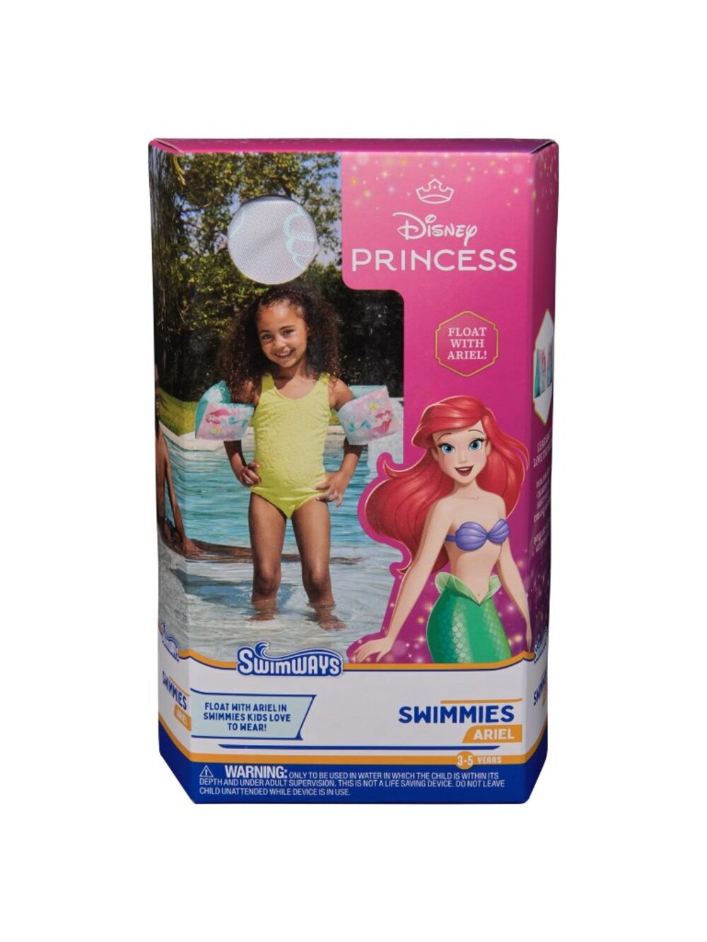 SwimWays Disney Princess Ariel Swimmies Arm Floaties Little Mermaid Water Wings
